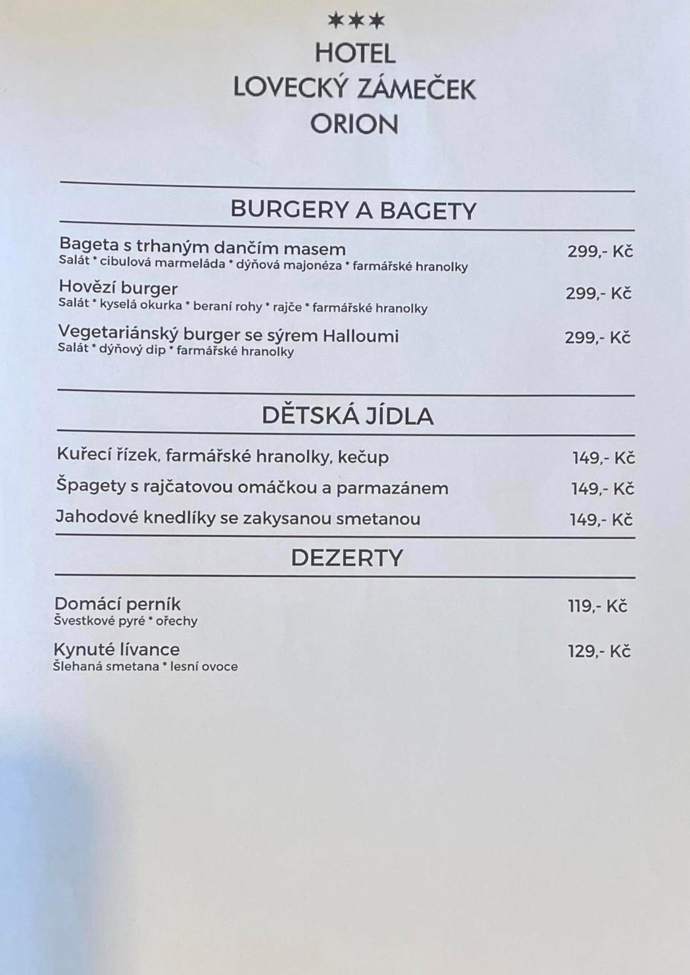 Hotel Lovecky Zamecek Orion 利贝雷茨 外观 照片